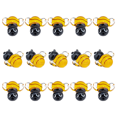 15Pcs Handmade Lampwork Beads LAMP-ME0001-02-1