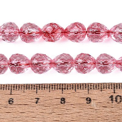 Crackle Transparent Glass Beads Strands GLAA-N068-04A-09-1
