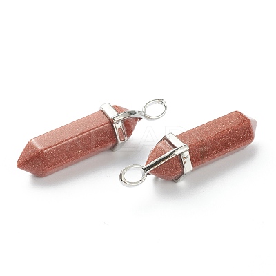 Synthetic Goldstone Pointed Pendants G-M378-01P-A33-1