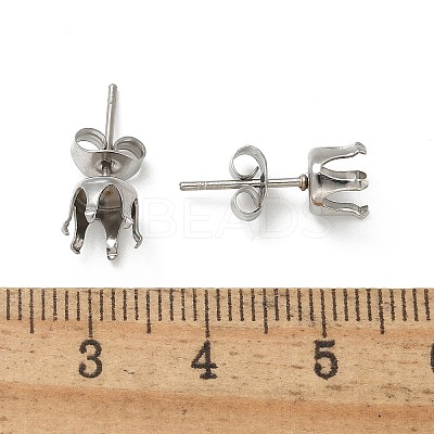 316 Surgical Stainless Steel Stud Earring Findings STAS-Z118-03P-02-1