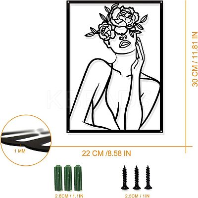 Iron Wall Art Decorations HJEW-WH0067-038-1
