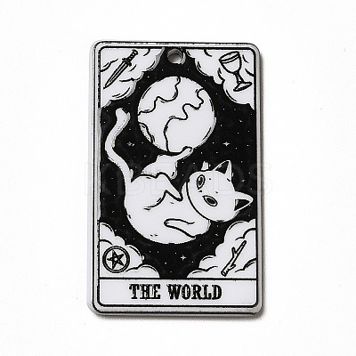 Tarot Theme Printed Acrylic Pendants MACR-G061-04R-1