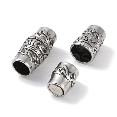 Tibetan Style 316 Surgical Stainless Steel Magnetic Clasps STAS-P362-12A-AS-1