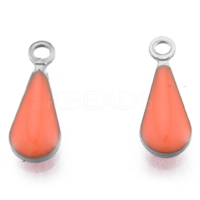 304 Stainless Steel Enamel Charms STAS-N092-178-1