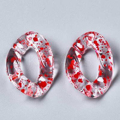 Transparent Spray Paint Acrylic Linking Rings X-TACR-Q276-001D-1