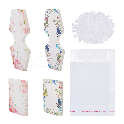 500Pcs 5 Style  Paper Necklace Display Cards DIY-YS0001-27-1