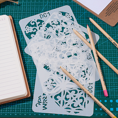 Heart Theme Plastic Drawing Painting Stencils Templates DIY-GF0001-07-1