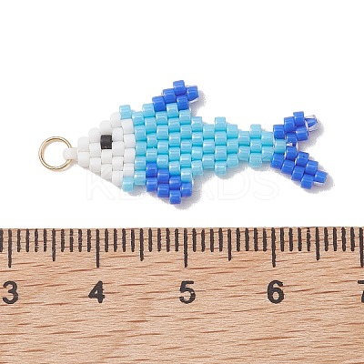 MIYUKI Glass Seed Bead Pendants PALLOY-MZ01319-01-1