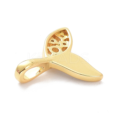 Real 18K Gold Plated Brass Micro Pave Clear Cubic Zirconia Pendants ZIRC-L091-081G-03-1