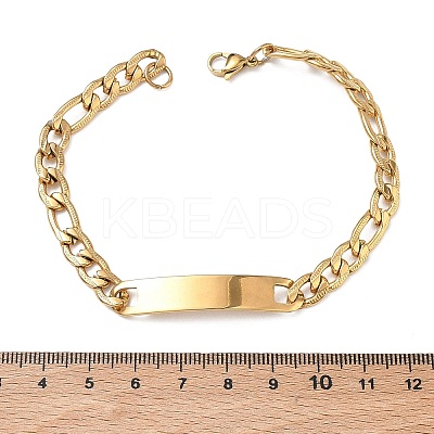 304 Stainless Steel ID Bracelets BJEW-Z178-13G-01-1