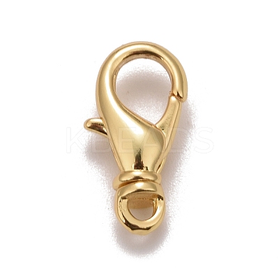 Brass Lobster Claw Clasps KK-M229-50G-1