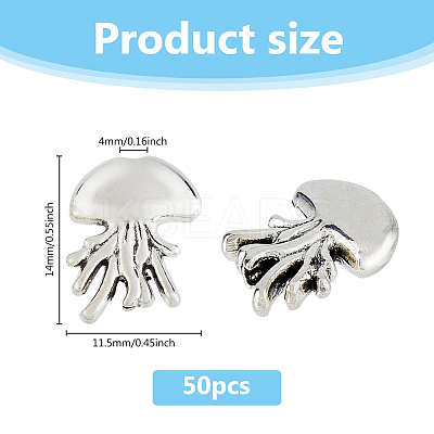 50Pcs Tibetan Style Alloy Beads FIND-DC0006-79-1