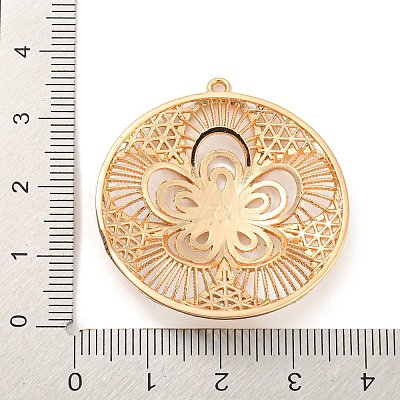 Rack Plating Brass Hollow Pendants KK-P244-08KCG-1