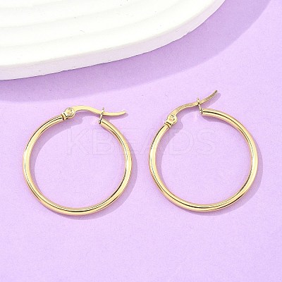 Ion Plating(IP) 304 Stainless Steel Hoop Earrings X-EJEW-N0016-11G-D-1