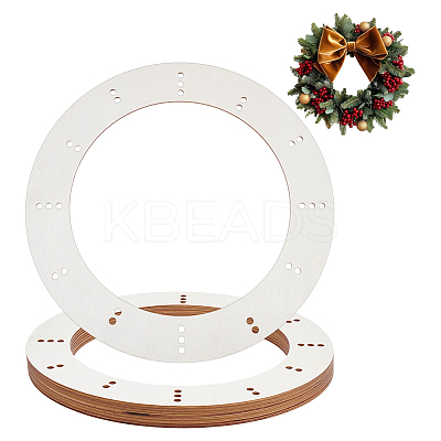 Round Wood Wreath Frames AJEW-WH0596-559-1