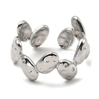 Non-Tarnish 304 Stainless Steel Open Cuff Rings RJEW-Z018-29P-1