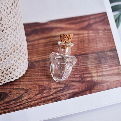 Clear Glass Cork Bottles Ornament PW-WG89753-03-1