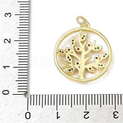 Brass Micro Pave Cubic Zirconia Pendants KK-L257-20G-1