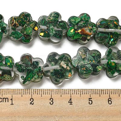 Dyed Natural Imperial Jasper with Resin Beads Strands G-G083-G06-01-1