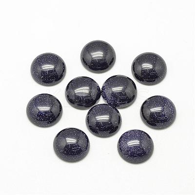 Synthetic Blue Goldstone Cabochons G-R416-10mm-34-1