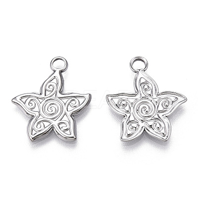 Non-Tarnish 304 Stainless Steel Pendants STAS-T063-199P-1