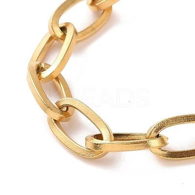 PVD Vacuum Plating 304 Stainless Steel Cable Chain Bracelet for Men Women BJEW-E031-05B-G-1