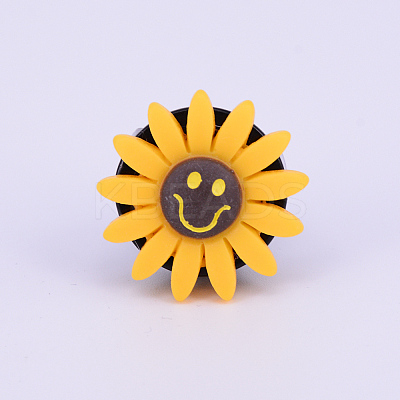 Sunflowers PVC Plastic Car Air Vent Decorations AJEW-WH0017-16B-1