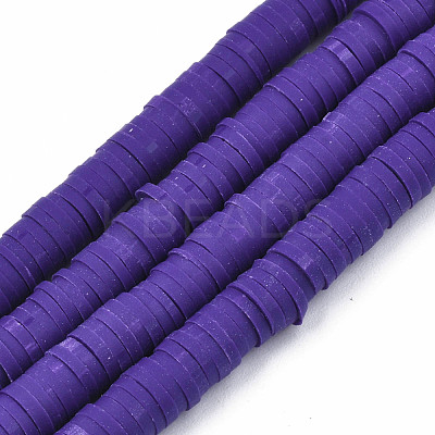 Handmade Polymer Clay Beads Strands CLAY-R089-6mm-011-1