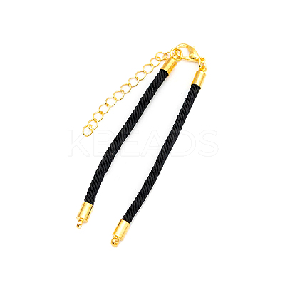Polyester Twisted Cord Bracelet Making LS-MAK-WH0013-02G-02-1