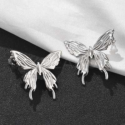 304 Stainless Steel Stud Earrings for Women EJEW-K306-21P-1