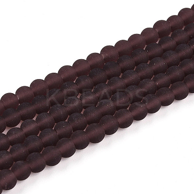 Transparent Glass Beads Strands GLAA-T032-T4mm-MD19-1