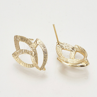 Brass Ear Stud Findings X-KK-T027-99G-1