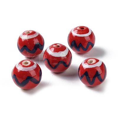 Handmade Porcelain Beads PORC-G011-07G-1