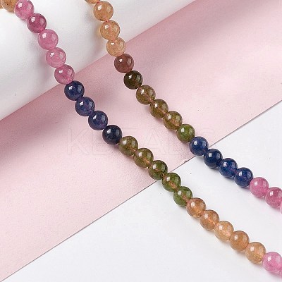 Natural White Jade Imitation Tourmaline Beads Strands X-G-I334-01A-1