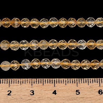 Heated Natural Citrine Beads Strands GG-CBA77FB-B10-4mm-1
