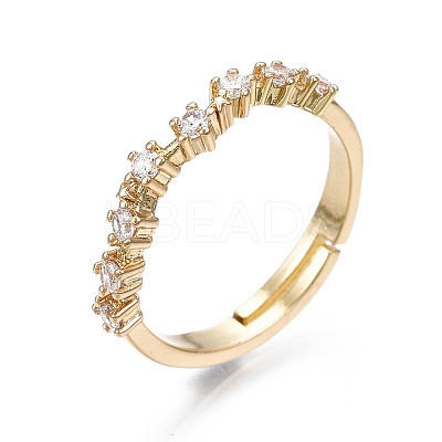 Exquisite Cubic Zirconia Flower Adjustable Ring LS-RJEW-N035-059-NF-1