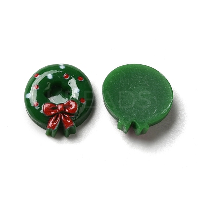 Christmas Opaque Resin Cabochons RESI-K019-34-1