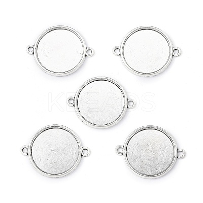 Tibetan Style Alloy Cabochon Connector Settings TIBE-M022-11AS-1