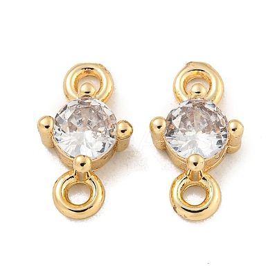 Rack Plating Brass Pave Clear Cubic Zirconia Links KKB-L215-047B-LG-1