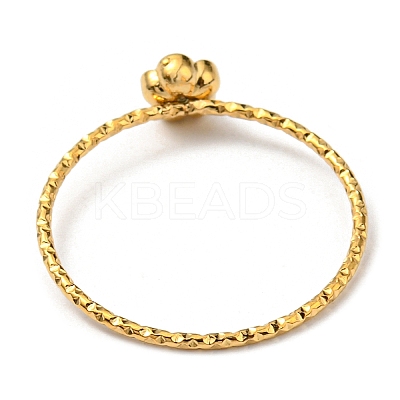 Ion Plating(IP) 304 Stainless Steel Rose Flower Finger Ring RJEW-P090-01G-1