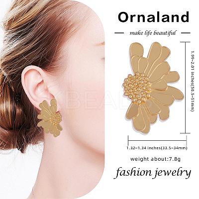 Vintage Flower Stud Earrings for Women Alloy Enamel Half Flower Stud Earrings Summer Earrings Boho Beach Floral Stud Earrings Jewelry Gifts for Women JE1095A-1