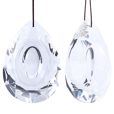 Transparent Glass Pendants GLAA-SP0001-18C-1