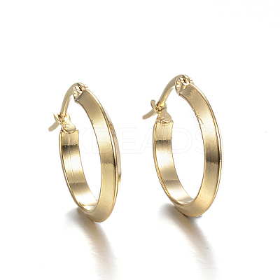 304 Stainless Steel Hoop Earrings EJEW-P091-34E-1