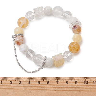 Natural Mixed Gemstone Beaded Stretch Bracelets for Women BJEW-TA00739-01-1