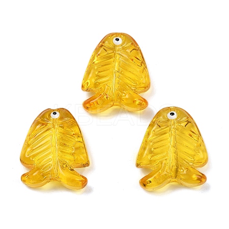 Transparent Glass Enamel Beads LAMP-U004-06P-1
