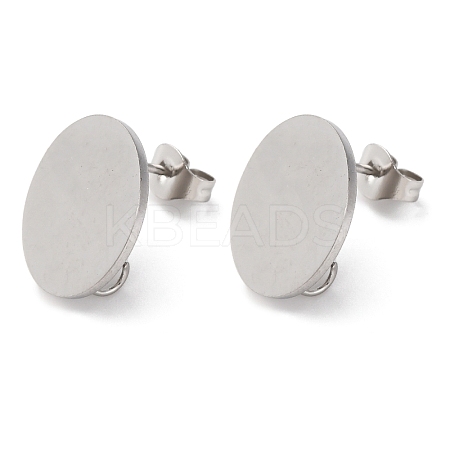 304 Stainless Steel Stud Earring Findings STAS-D371-02P-03-1