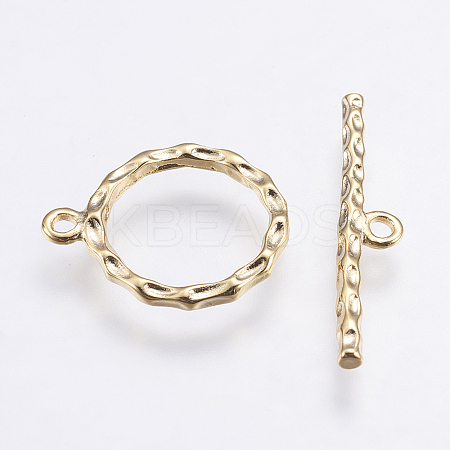 Brass Toggle Clasps KK-G333-16G-NF-1