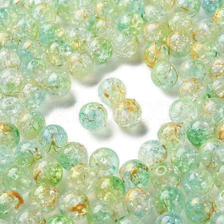 Transparent Crackle Acrylic Beads DACR-D300-01E-10mm-1