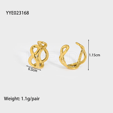 Stainless Steel Infinity Cuff Earrings HW4701-3-1