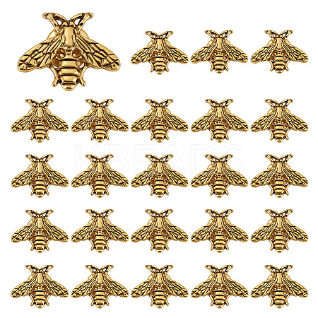 24Pcs Bees Alloy Brooch JEWB-ME0001-21AG-1
